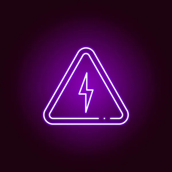 Ícone de sinal de estresse. Elementos da ilustração científica no ícone de estilo néon violeta. Sinais e símbolos podem ser usados para web, logotipo, aplicativo móvel, UI, UX — Vetor de Stock