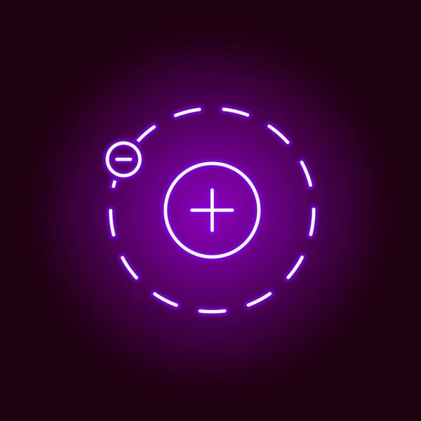 Ícone do microscópio. Elementos da ilustração científica no ícone de estilo néon violeta. Sinais e símbolos podem ser usados para web, logotipo, aplicativo móvel, UI, UX — Vetor de Stock