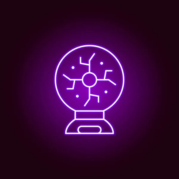 Plasma icoon. Elementen van wetenschap illustratie in Violet Neon stijl pictogram. Tekens en symbolen kunnen worden gebruikt voor web, logo, mobiele app, ui, UX — Stockvector