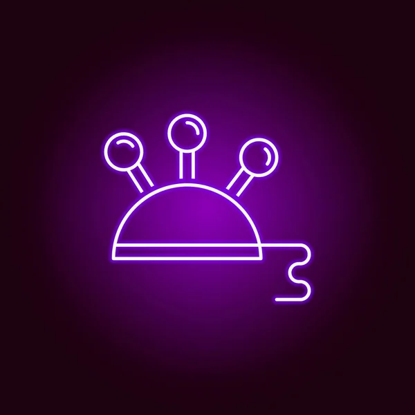 O ícone da ciência. Elementos da ilustração científica no ícone de estilo néon violeta. Sinais e símbolos podem ser usados para web, logotipo, aplicativo móvel, UI, UX — Vetor de Stock
