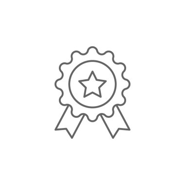 madalya ödül anahat simgesi. Bağımsızlık günü illüstrasyon simgesinin öğeleri. İşaretler ve semboller web, logo, mobil uygulama, Ui, Ux için kullanılabilir