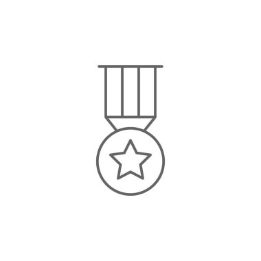 madalya ödül anahat simgesi. Bağımsızlık günü illüstrasyon simgesinin öğeleri. İşaretler ve semboller web, logo, mobil uygulama, Ui, Ux için kullanılabilir