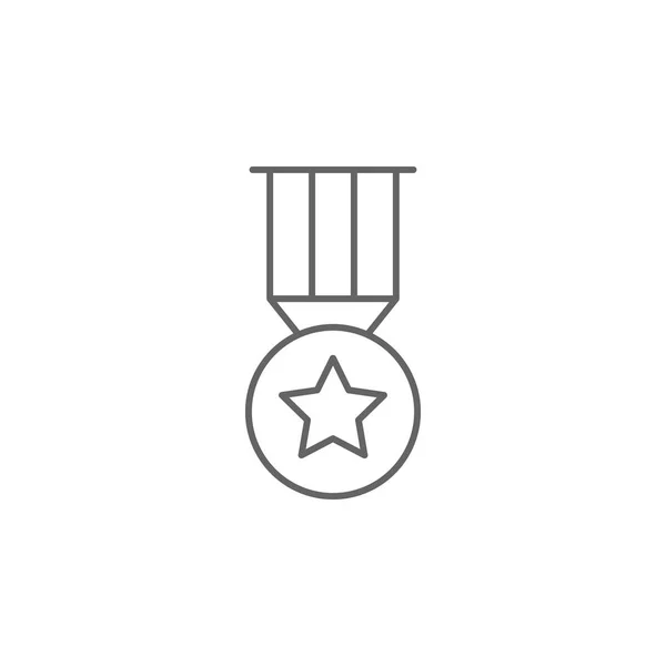 Medal reward outline icon. Elements of independence day illustration icon. Signs and symbols can be used for web, logo, mobile app, UI, UX — Stock Vector