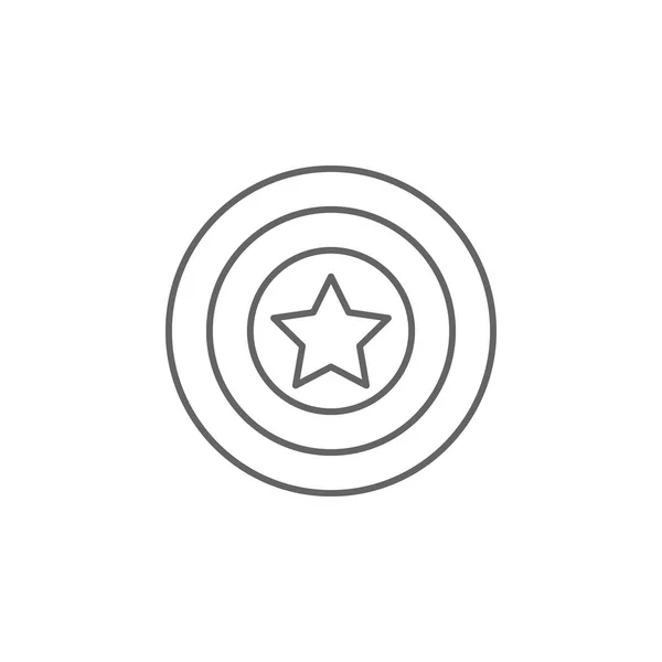 Pajzs USA Outline ikonra. Elemei a függetlenség napja illusztráció ikonra. Jeleket és szimbólumokat lehet használni a webes, logó, mobil alkalmazás, UI, UX — Stock Vector