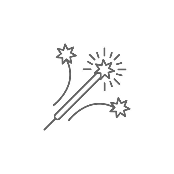 Havai fişek roket anahat simgesi. Bağımsızlık günü illüstrasyon simgesinin öğeleri. İşaretler ve semboller web, logo, mobil uygulama, Ui, Ux için kullanılabilir — Stok Vektör