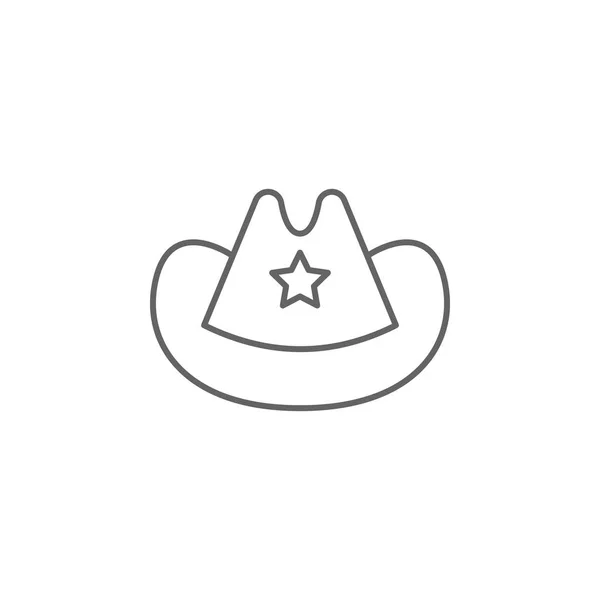 Cowboy-Westernhut-Ikone. Elemente des Unabhängigkeitstages Illustration Symbol. Zeichen und Symbole können für Web, Logo, mobile App, ui, ux verwendet werden — Stockvektor