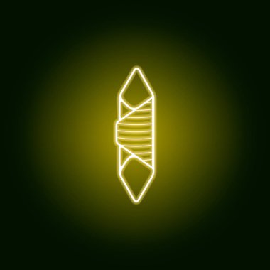 Neon tarzında spagetti anahat simgesi. Spagetti çizgisi simgesinin elemanları. İşaretler, semboller Web, logo, mobil uygulama, ui, UX için kullanılabilir