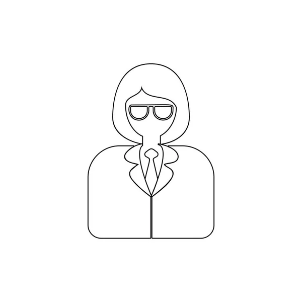 Avatar of the professor outline icon. Element of popular avatars icon. Premium quality graphic design. Signs, symbols collection icon for websites, web design — Stock Vector