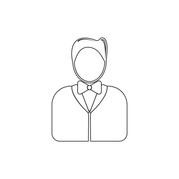 Waiter's avatar outline icon. Element of popular avatars icon. Premium quality graphic design. Signs, symbols collection icon for websites, web design — Stock Vector