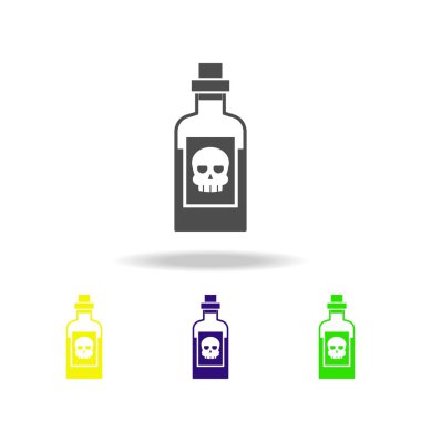 Çok renkli simgeyi zehirleyin. Hayalet element illüstrasyon unsuru. İşaretler ve semboller simgesi web, logo, mobil uygulama, Ui, Ux için kullanılabilir