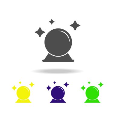 sihirli topu çok renkli simgesi. Hayalet element illüstrasyon unsuru. İşaretler ve semboller simgesi web, logo, mobil uygulama, Ui, Ux için kullanılabilir