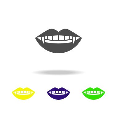 fanlar çok renkli simgesi. Hayalet element illüstrasyon unsuru. İşaretler ve semboller simgesi web, logo, mobil uygulama, Ui, Ux için kullanılabilir