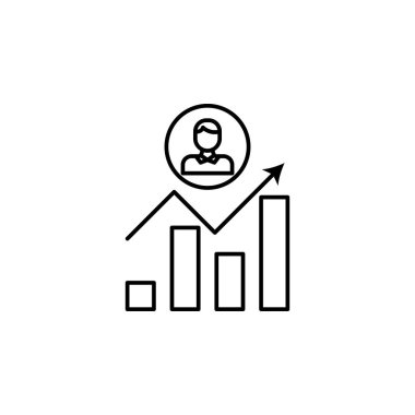 kariyer çizgi simgesi büyür. Mobil konsept ve web uygulamaları için kafa avcılığı simgesinin öğesi. İnce çizgi kariyer simge web ve mobil için kullanılabilir büyür. Premium simgesi