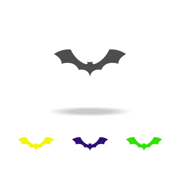 Fledermaus-buntes Symbol. Element der Geisterelemente Illustration. Zeichen und Symbole können für Web, Logo, mobile App, ui, ux verwendet werden — Stockvektor