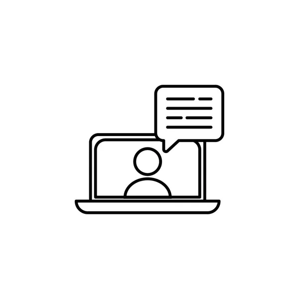 online görüşme satırı simgesi. Mobil konsept ve web uygulamaları için kafa avcılığı simgesinin öğesi. İnce çizgi çevrimiçi görüşme simgesi web ve mobil cihazlar için kullanılabilir. Premium simgesi