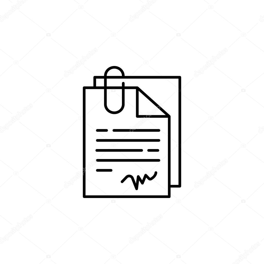 signed contracts line icon. Element of head hunting icon for mobile concept and web apps. Thin line signed contracts icon can be used for web and mobile. Premium icon