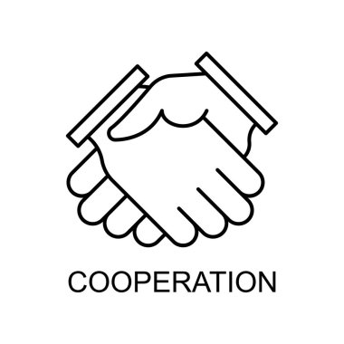 işbirliği hattı simgesi. Mobil konsept ve web uygulamaları için insan kaynakları simgesinin öğesi. İnce hat işbirliği simgesi web ve mobil cihazlar için kullanılabilir. Premium simgesi