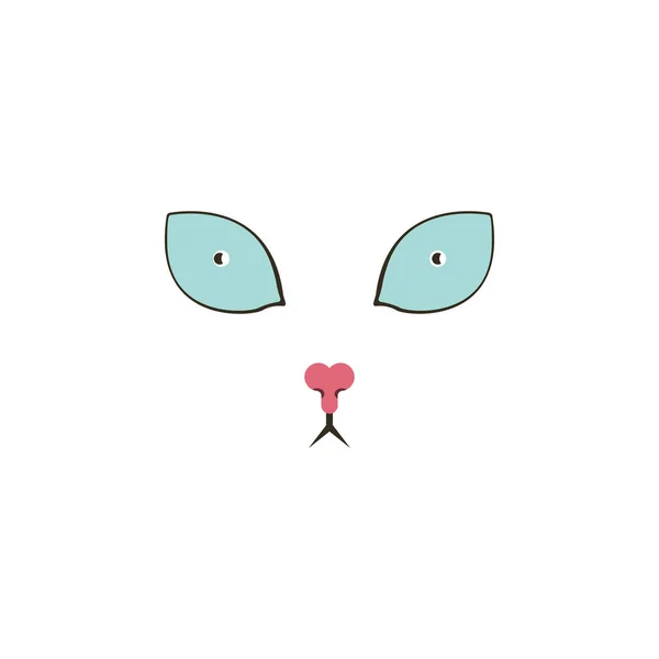 Doux chat peur yeux icône de couleur. Eléments des yeux multicolores icônes. icône de conception graphique de qualité supérieure — Image vectorielle