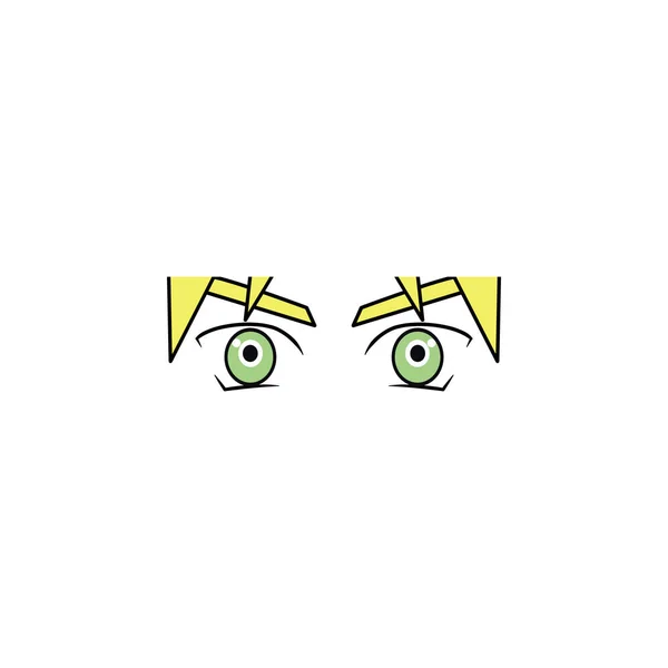 Dziewczyna oczy żółta ikona koloru. Elementy oczu wielokolorowe ikony. Wysokiej jakości ikona projektu graficznego — Wektor stockowy