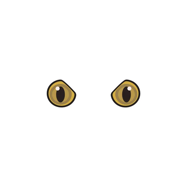 Hayvan gözleri sarı renk simgesi. Gözlerin elemanları çok renkli simgeler. Üstün kaliteli grafik tasarım simgesi — Stok Vektör