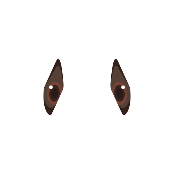 Icône longue couleur brun yeux d'animaux. Eléments des yeux multicolores icônes. icône de conception graphique de qualité supérieure — Image vectorielle