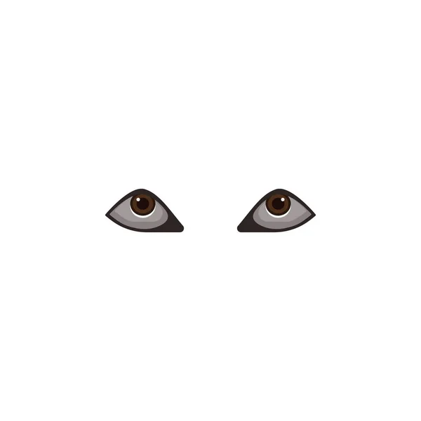 Occhi di animale icona di colore grigio. Elementi di occhi icone multicolori. Icona di design grafico di qualità premium — Vettoriale Stock
