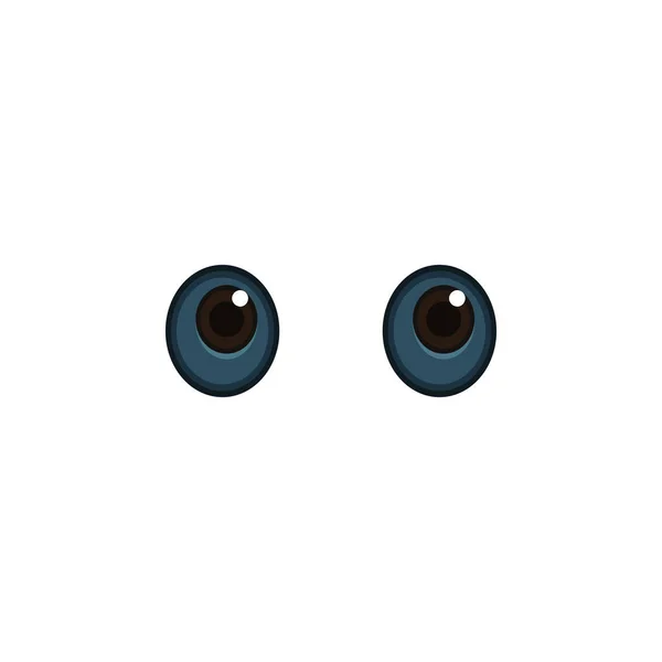 Hayvan gözleri mavi renk simgesi. Gözlerin elemanları çok renkli simgeler. Üstün kaliteli grafik tasarım simgesi — Stok Vektör