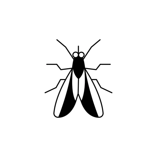 Fliegensymbol. Elemente des Insektensymbols. hochwertiges Grafikdesign. Zeichen und Symbolsammlung für Webseiten, Webdesign, mobile App, Informationsgrafik — Stockvektor