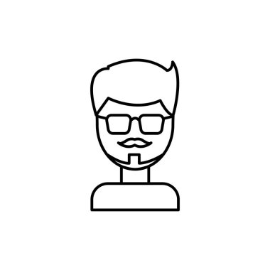 Moda siluet hipster stil simgesi