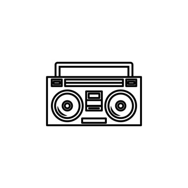 Boom box veya radyo kaset kaset çalar simgesini