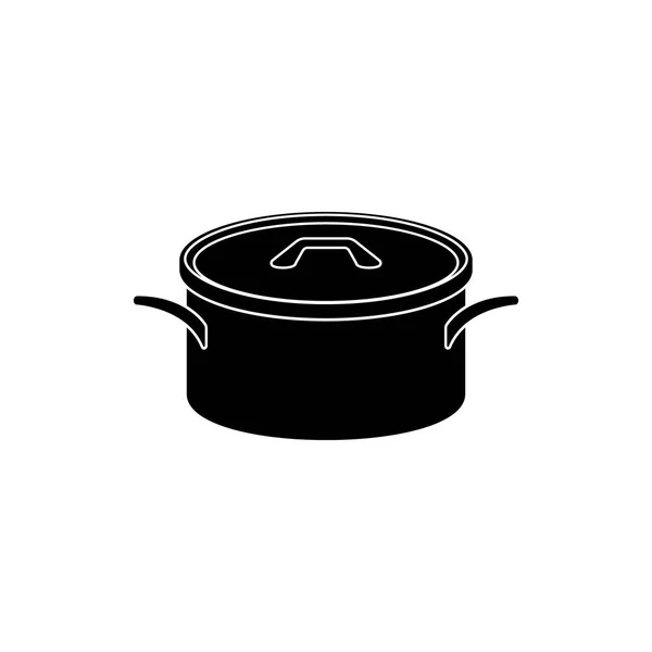 Icona della padella. Elemento di icona utensili da cucina. Design grafico di qualità premium. Segni, simboli di contorno icona di raccolta per siti web, web design, app mobile — Vettoriale Stock