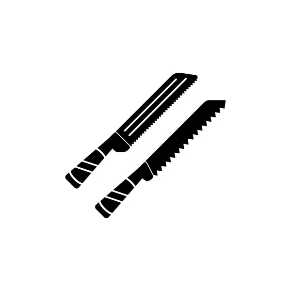 Messer-Symbol. Element des Geschirr-Symbols. hochwertiges Grafikdesign. Zeichen, Umrisse Symbolsammlung Symbol für Webseiten, Web-Design, mobile App — Stockvektor