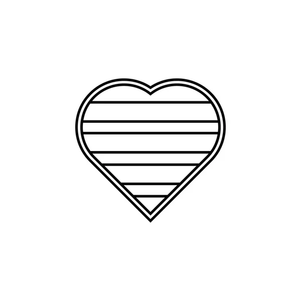 Icono del corazón LGBT. Elemento de la ilustración LGBT. Icono de diseño gráfico de calidad premium. Signos y símbolos icono de colección para sitios web, diseño web, aplicación móvil — Vector de stock