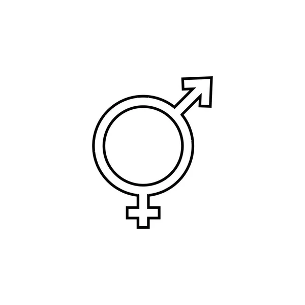 Signo de género del hombre y la mujer icono. Elemento de la ilustración LGBT. Icono de diseño gráfico de calidad premium. Signos y símbolos icono de colección para sitios web, diseño web, aplicación móvil — Archivo Imágenes Vectoriales