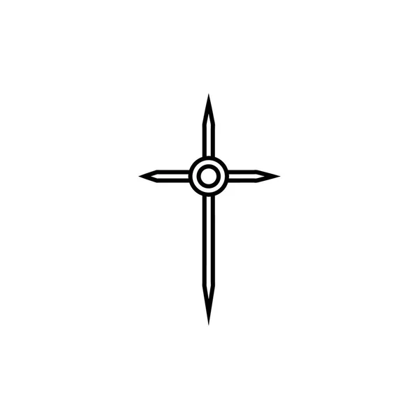 Icône croix gothique — Image vectorielle