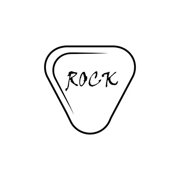Inscrição de rocha com o ícone de letras — Vetor de Stock
