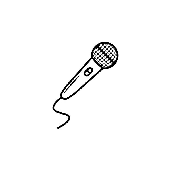 Micrófono vector icono — Vector de stock