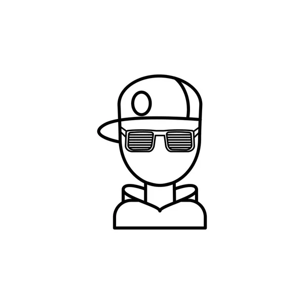 Rapper vector icoon. Modern, eenvoudig plat vector symbool voor website of mobiele app — Stockvector