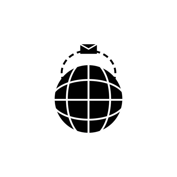 Umschlag und Globus-Symbol. Element der Logistik-Ikone. Premium-Qualität Grafikdesign-Ikone. Symbolsammlung für Webseiten, Webdesign, mobile App — Stockvektor