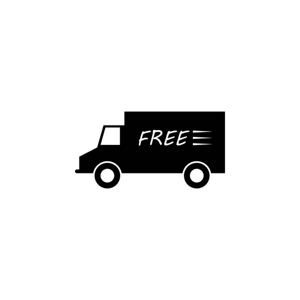 Free delivery by truck icon. Element of logistics icon. Premium quality graphic design icon. Signs and symbols collection icon for websites, web design, mobile app — Stock Vector