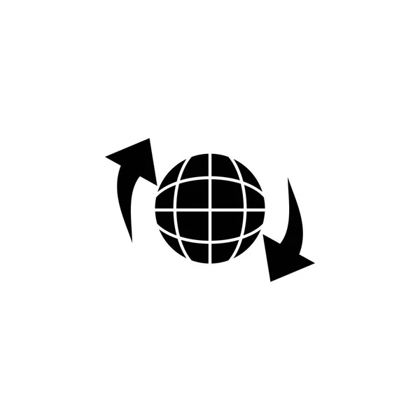 Runde Pfeile und Globus-Symbol. Element der Logistik-Ikone. Premium-Qualität Grafikdesign-Ikone. Symbolsammlung für Webseiten, Webdesign, mobile App — Stockvektor