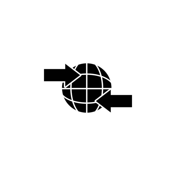 Ref. Arrow and Globe icon. Элемент иконки логистики. Премиум качество графического дизайна значок. Знаки и значки сбора символов для веб-сайтов, веб-дизайна, мобильного приложения — стоковый вектор