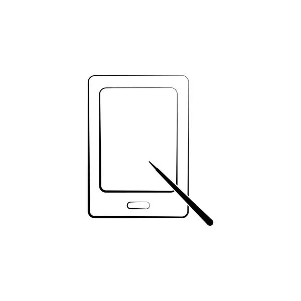 Tablet per l'icona del disegno. Elemento di dispositivi elettrici icona. Design grafico di qualità premium. Segni, simboli icona di raccolta per siti web, web design, app mobile su sfondo bianco — Vettoriale Stock