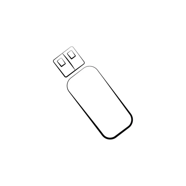 Flash-Laufwerk Symbol. Element des Symbols für elektrische Geräte. hochwertiges Grafikdesign. Zeichen, Symbolsammlung für Webseiten, Webdesign, mobile App auf weißem Hintergrund — Stockvektor