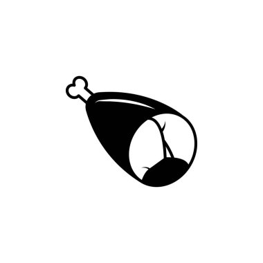 Tavuk bacağı illüstrasyon. Mobil konsept ve web uygulamaları için et ürün simgesi öğesi. İzole Tavuk bacak simgesi web ve mobil için kullanılabilir. Premium simgesi