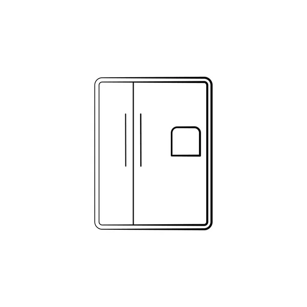 Kühlschranksymbol. Element des Symbols für elektrische Geräte. hochwertiges Grafikdesign. Zeichen, Symbolsammlung für Webseiten, Webdesign, mobile App auf weißem Hintergrund — Stockvektor