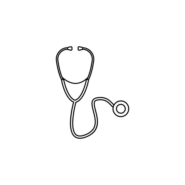 Estetoscopio o ícono de steth linel. Elemento de herramientas Medecine Icono. Diseño gráfico de primera calidad. Signos, colección de símbolos, icono simple para sitios web, diseño web, aplicación móvil — Vector de stock