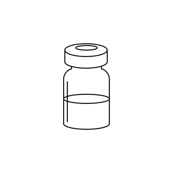 Kapsel mit Medikamenten für ein Prickline-Symbol. Element des Symbols Medikamentenwerkzeuge. hochwertiges Grafikdesign. Schilder, Symbolsammlung, einfaches Symbol für Webseiten, Webdesign, Mobiltelefone — Stockvektor