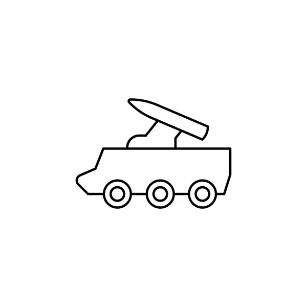 Système de missile ligne icône — Image vectorielle