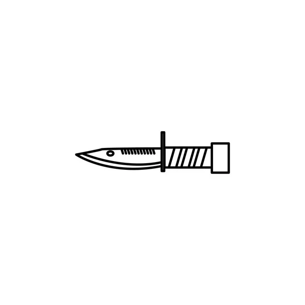 Ícone de linha de faca Millitary — Vetor de Stock